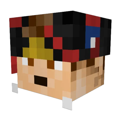 kitsune_kiwi Minecraft avatar head, 3D render