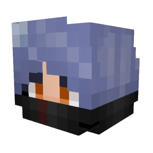 kitsuneboba Minecraft avatar head, 3D render