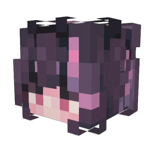 kitsuneyurei Minecraft avatar head, 3D render