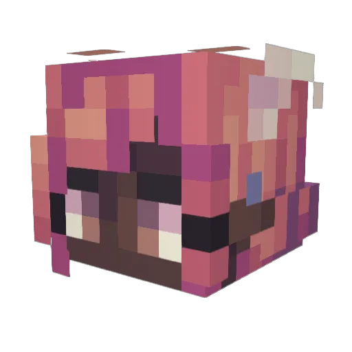 kitsusoma Minecraft avatar head, 3D render