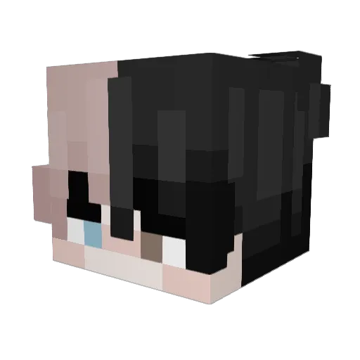 kitsuwn Minecraft avatar head, 3D render