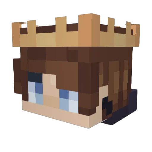 kitsvxz Minecraft avatar head, 3D render