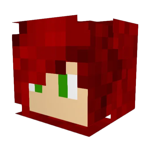 kitten300 Minecraft avatar head, 3D render