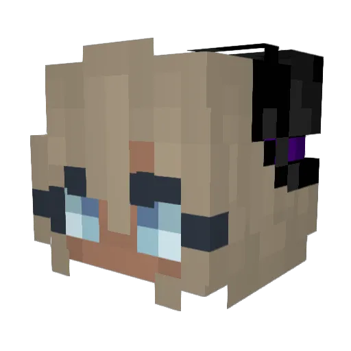 kittenhoe Minecraft avatar head, 3D render