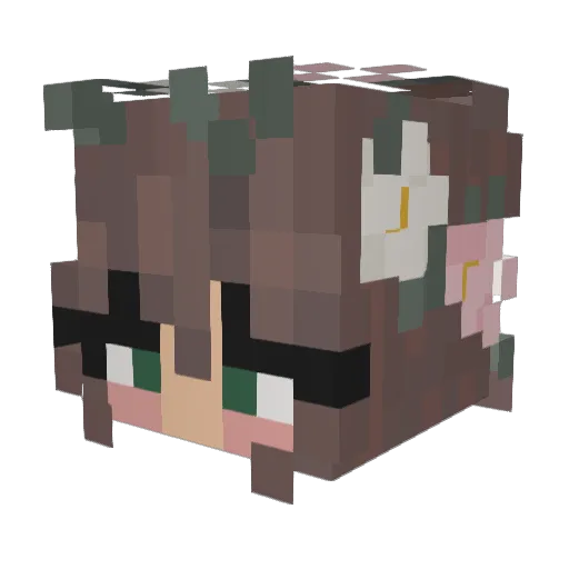 kittenvii Minecraft avatar head, 3D render