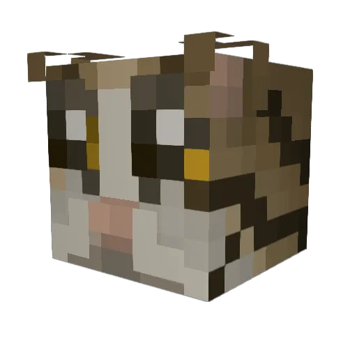 kittiegf Minecraft avatar head, 3D render