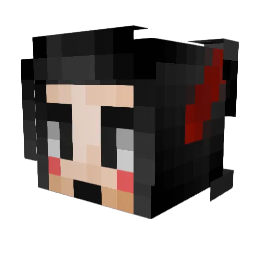 kittinho Minecraft avatar head, 3D render