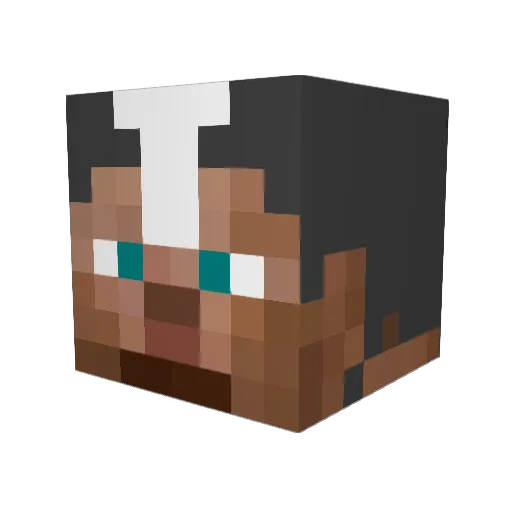 kittkitan Minecraft avatar head, 3D render
