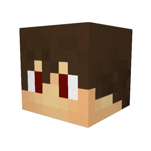 kittomo Minecraft avatar head, 3D render