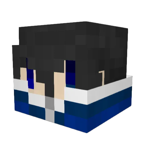 kittukitu Minecraft avatar head, 3D render