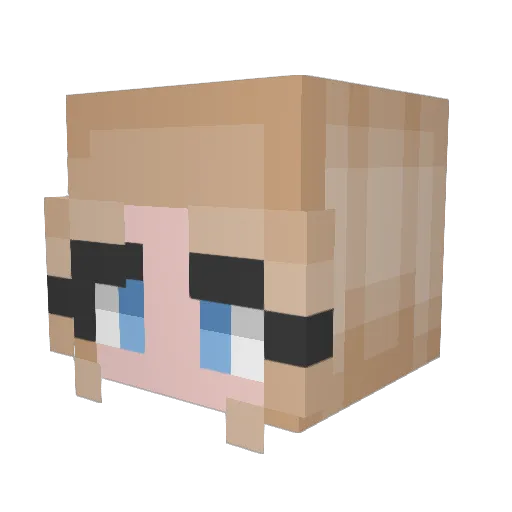 kitty2449_ Minecraft avatar head, 3D render