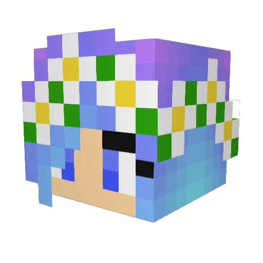 kitty3249 Minecraft avatar head, 3D render
