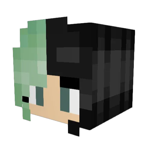 kittyInvader Minecraft avatar head, 3D render