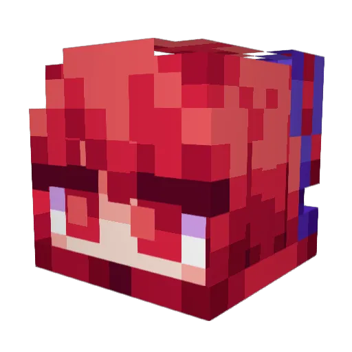 kittyP3 Minecraft avatar head, 3D render