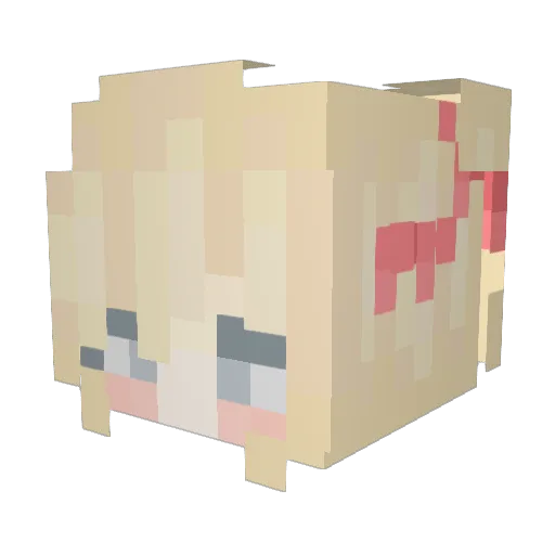 kittyPawws Minecraft avatar head, 3D render