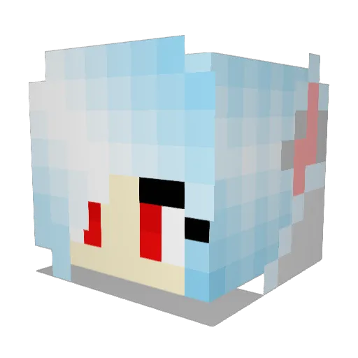 kitty_cat_games Minecraft avatar head, 3D render