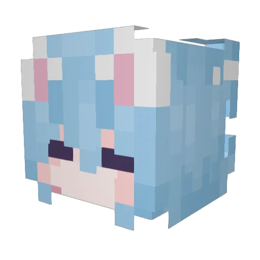 kitty_kaitlynn Minecraft avatar head, 3D render