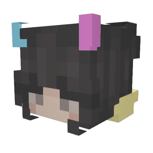 kitty_pickles Minecraft avatar head, 3D render