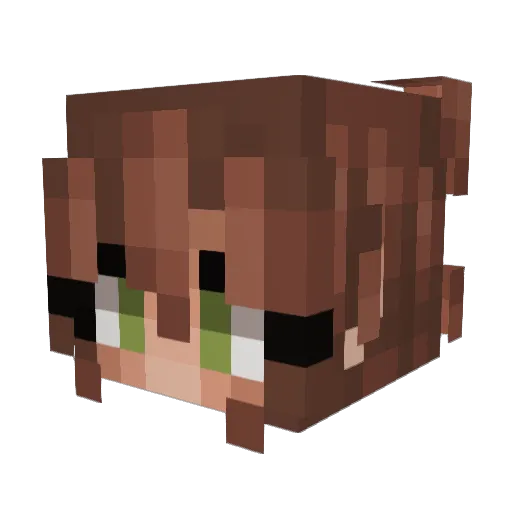 kittybatv Minecraft avatar head, 3D render