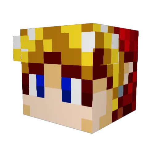 kittybrock Minecraft avatar head, 3D render
