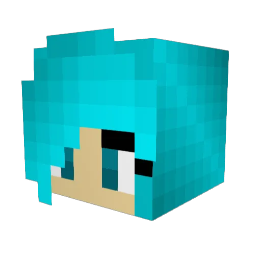 kittycatcam Minecraft avatar head, 3D render