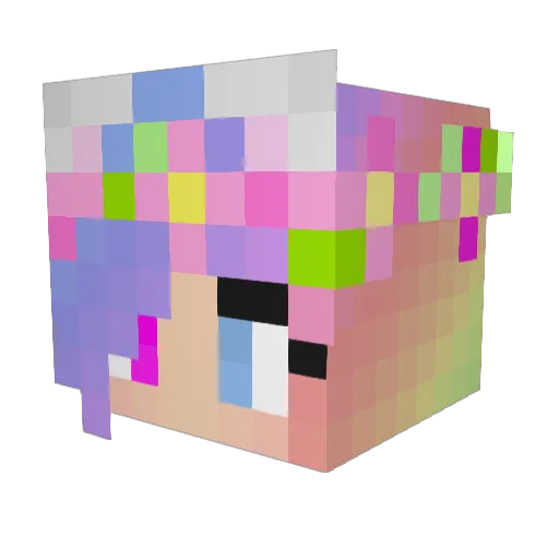 kittycatplaysg Minecraft avatar head, 3D render