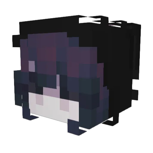kittycornx3 Minecraft avatar head, 3D render