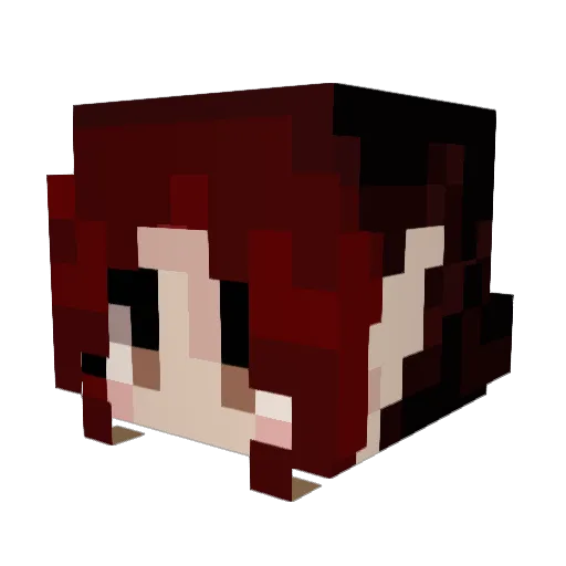 kittydestroyerr Minecraft avatar head, 3D render