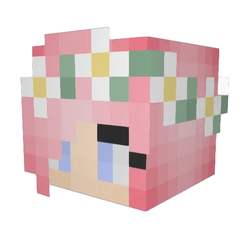 kittydragons Minecraft avatar head, 3D render