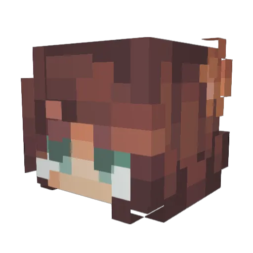 kittyegg Minecraft avatar head, 3D render