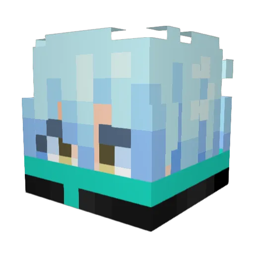 kittyenglish Minecraft avatar head, 3D render