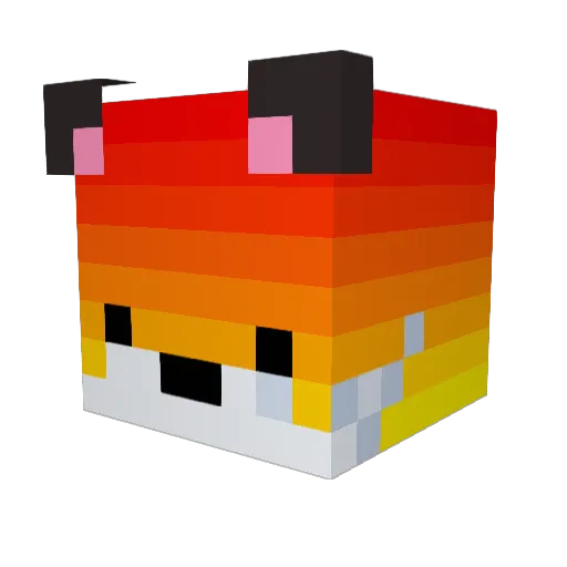 kittyfrog4eva Minecraft avatar head, 3D render