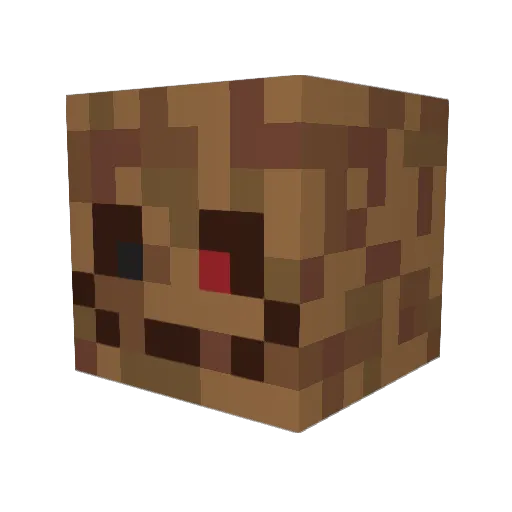 kittygangang Minecraft avatar head, 3D render