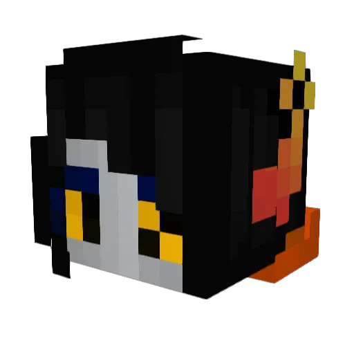 kittygrippers Minecraft avatar head, 3D render