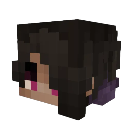 kittyh00d Minecraft avatar head, 3D render