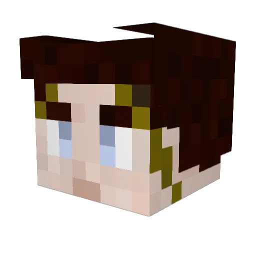 kittyh4wk Minecraft avatar head, 3D render