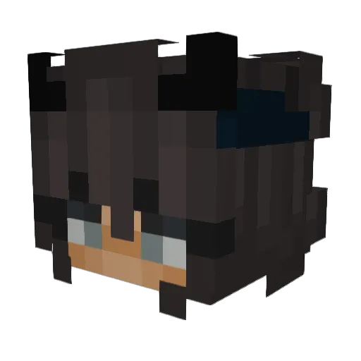 kittyhix Minecraft avatar head, 3D render