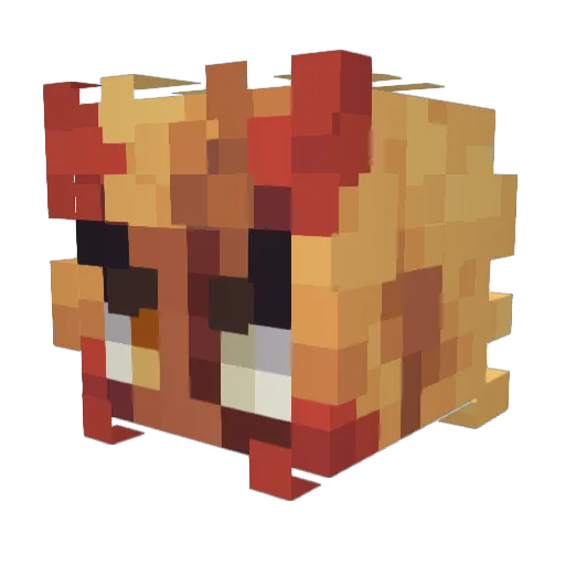 kittyjuro Minecraft avatar head, 3D render