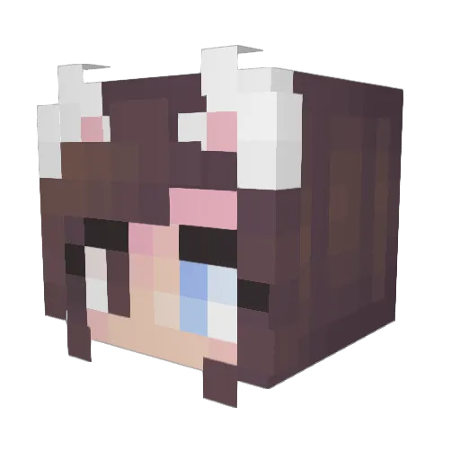 kittykatsweet Minecraft avatar head, 3D render