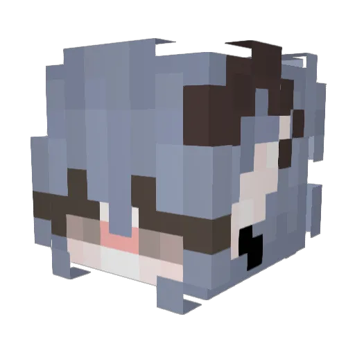 kittykawaiime Minecraft avatar head, 3D render