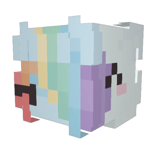 kittylexie Minecraft avatar head, 3D render