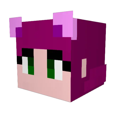 kittylover69420 Minecraft avatar head, 3D render