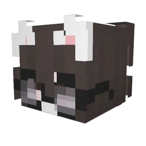 kittymiibo Minecraft avatar head, 3D render