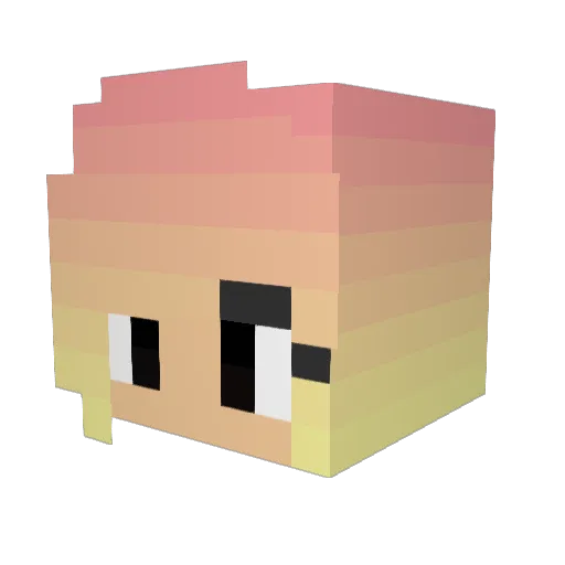 kittyrainbow14 Minecraft avatar head, 3D render