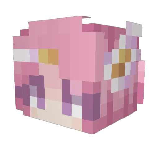 kittyru Minecraft avatar head, 3D render