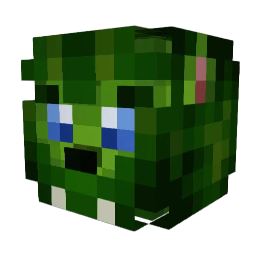 kittzbitz Minecraft avatar head, 3D render