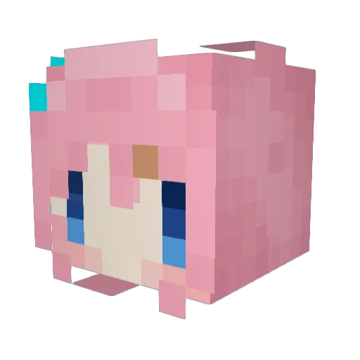 kitune_98 Minecraft avatar head, 3D render