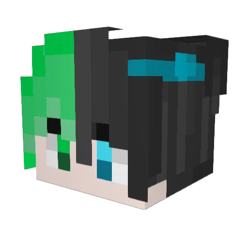 kitunekun329 Minecraft avatar head, 3D render