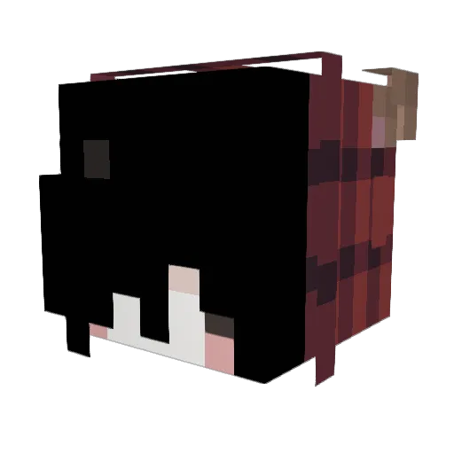 kitvia Minecraft avatar head, 3D render