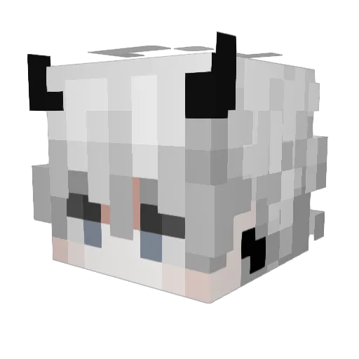 kitvion Minecraft avatar head, 3D render